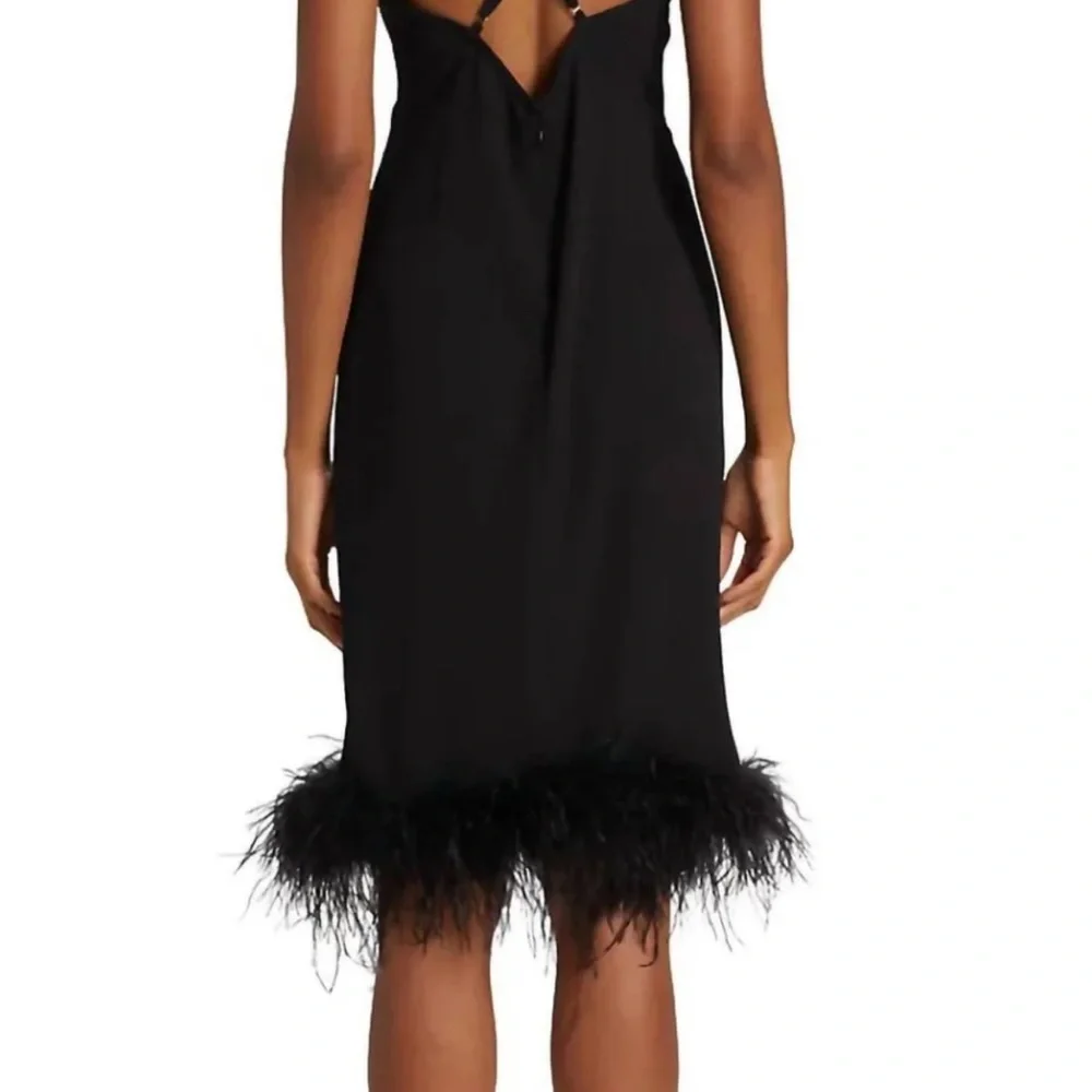 Amanda Uprichard Marianna Feather-trim Dress - Picture 2 of 6